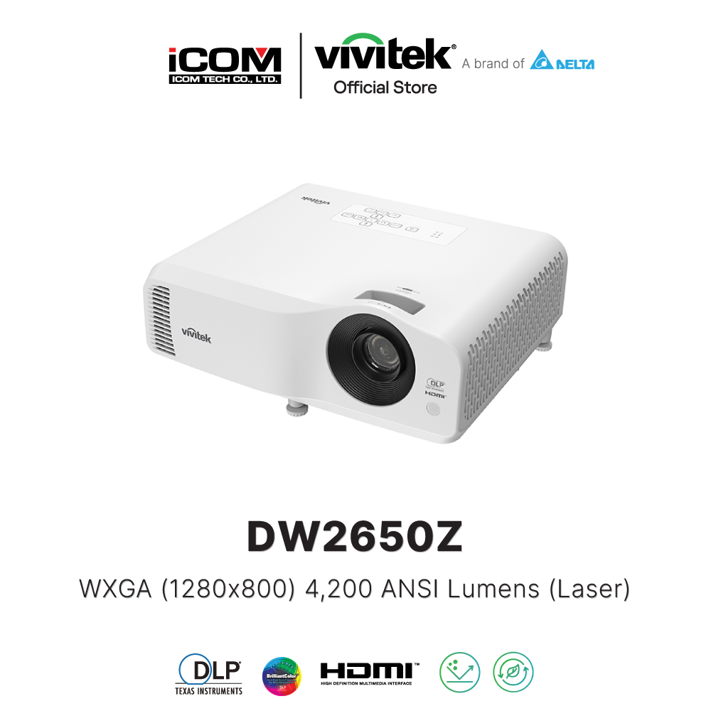 Vivitek DW2650Z (Laser) WXGA (1280x800) PROJECTOR 4,200 ISO Lumens (โปรเจคเตอร์) พร้อมส่ง Warranty 3 years